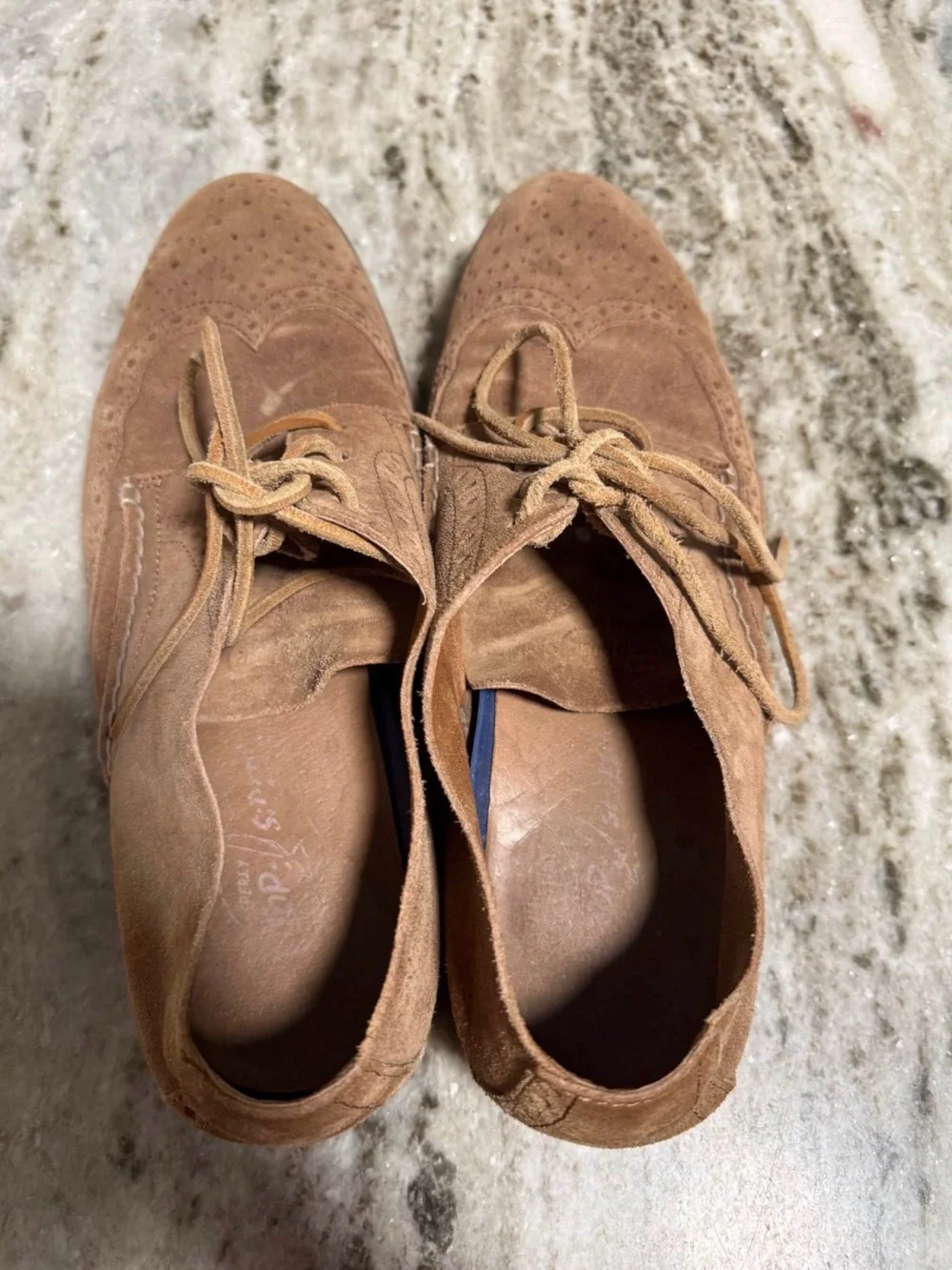 Sperry Top-Sider Men’s Size 11M Brown Suede Wingtip Oxfords